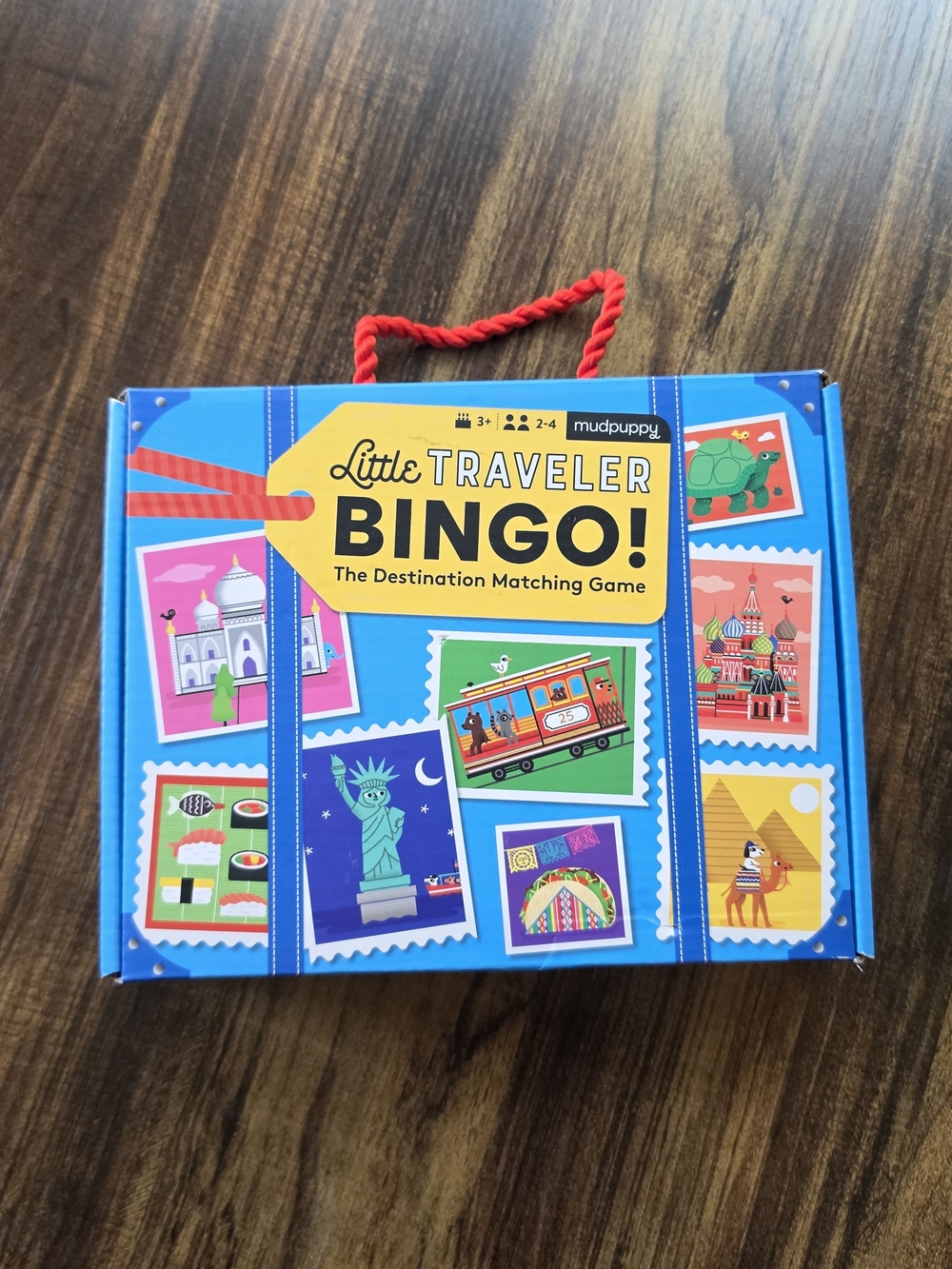Little Traveler Bingo! Kids Travel Matching Game - Blue